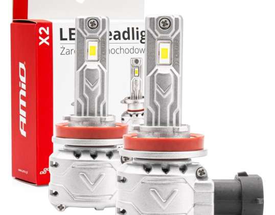 LED-Autolampen Serie x2 h8 h9 h11 h16 6500k canbus amio 02974