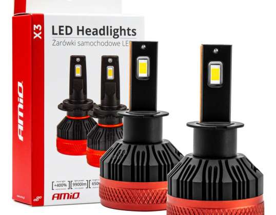 LED-Autolampen Serie X3 H3 6500K CANBUS AMiO 02978