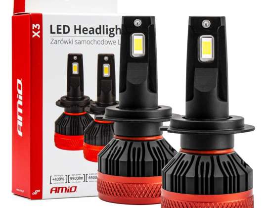 LED-Autobirnen Serie x3 h7 h18 6500k canbus amio 02980