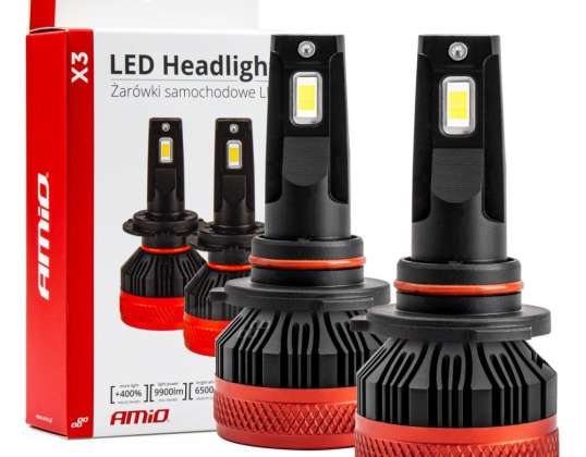 Ampoules de voiture LED série X3 HB4 9006 6500K CANBUS AMiO 02983