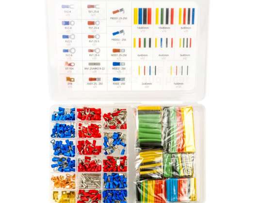 Set von Steckverbindern und Schrumpfschläuchen 678 Stück amio 03031