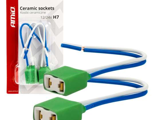 Simple Ceramic H7 Connector Plugs Amio 03054