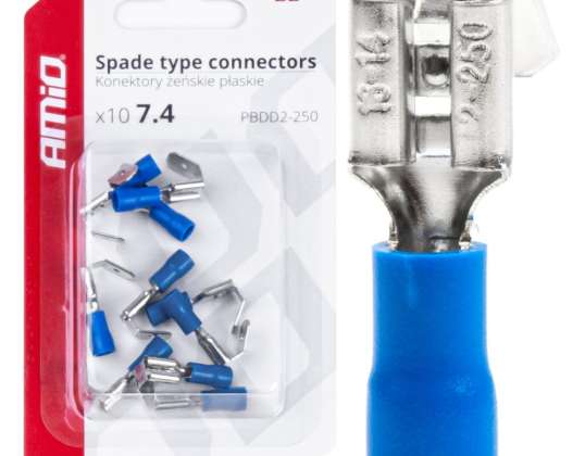 Moteriški šakotieji plokšti jungikliai 7.4 1.5 2.5mm2 15a 10 vnt. amio 03069
