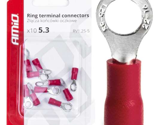 Anschlussklemmen Ringklemmen 5.3mm 10Stück amio 03077