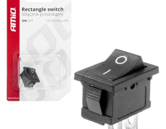 Rechteckiger Schalter ein aus 12v 24v amio 03082