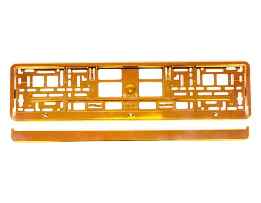 Orange metallisierte Kennzeichenrahmen amio 71457/01170p