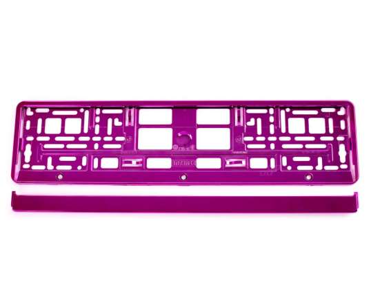Metallic License Plate Frame Pink amio 71457/01170r