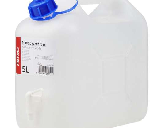 Kanister Plastikbehälter für Wasser mit Hahn 5l amio 03201