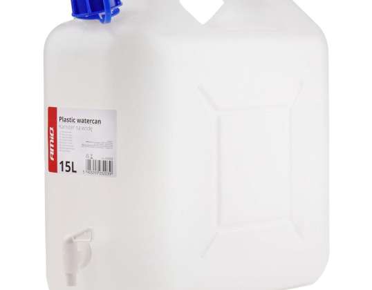 Plastkanne til vann med kran 15l amio 03203