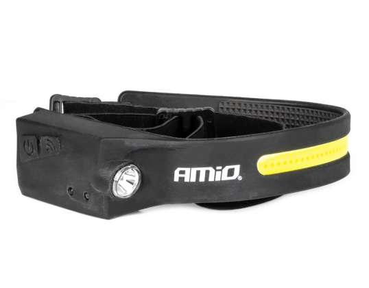 Lampe frontale LED LH05 avec capteur de mouvement Amio 03241
