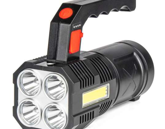 Φορητός προβολέας μπαταρίας 4led cob 1200mah amio 03273