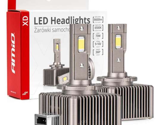 LED-lamput sarja xd d1s d1r 6500k canbus amio 03310