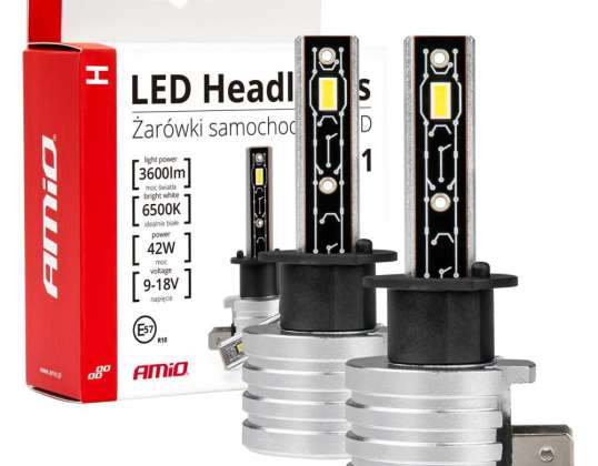 Araç LED ampuller H serisi mini H1 6500K Canbus AMiO 03329