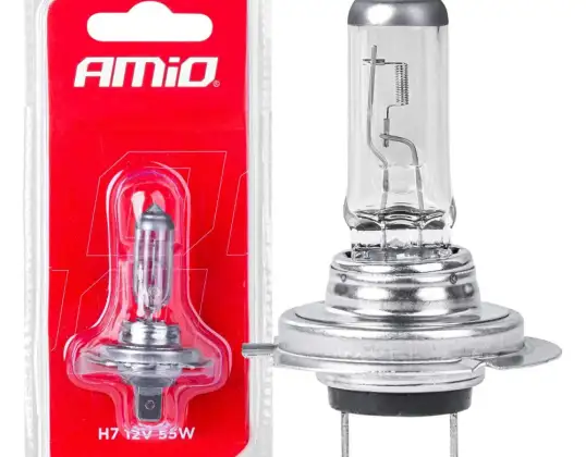 Halogenpære H7 12v 55w e4 1stk. blister amio 03363