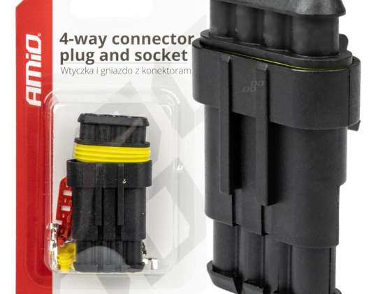 Hermetic 4-pin βύσμα Superseal Amio 03520
