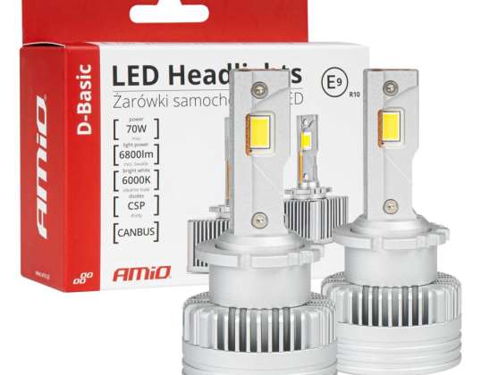 LED Bulbs Series D Basic D2S D2R 6000K CANBUS AMiO 03627