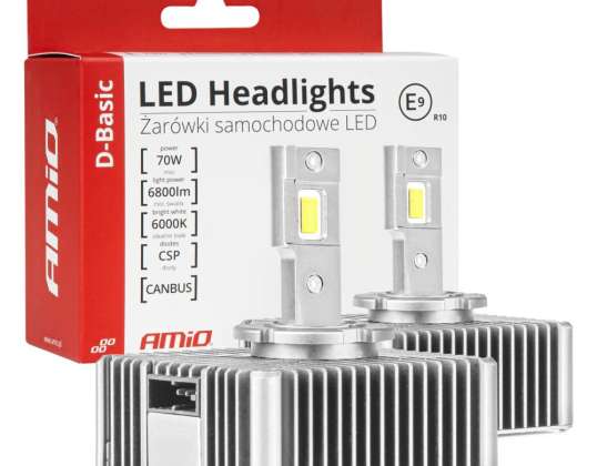 Żarówki żarniki led seria d basic d5s 6000k canbus amio 03630
