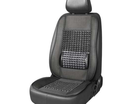 Autositzauflage mit Perlen und Rückenstütze Amio 03644