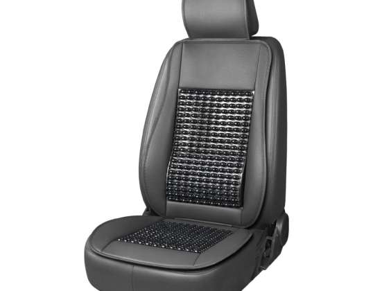 Tapis de siège en perles de corail avec support dorsal et têtière amio 03649