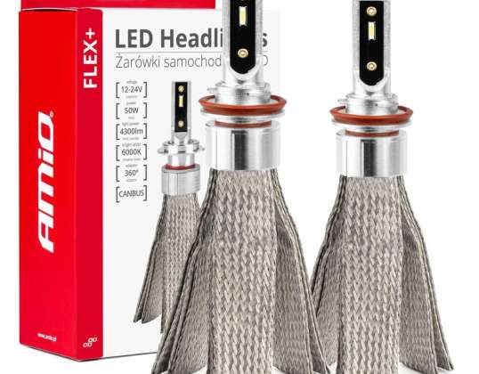 AMI 03663/01086 Bombillas Led Flex para Coche H8 H9 H11 H16 12v 24v 6000k canbus amio 03663