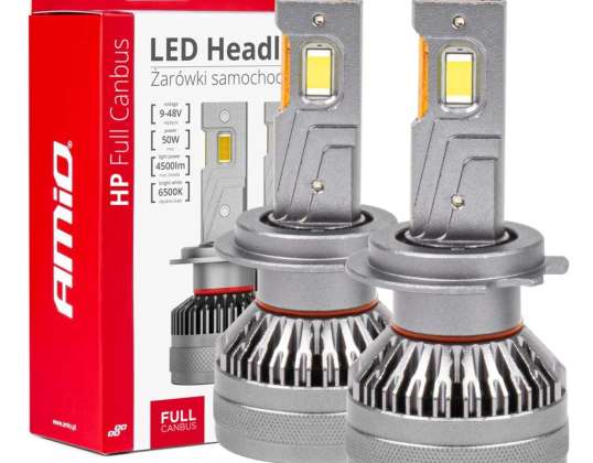 LED-Autolampen-Serie HP FULL CANBUS H7/H18 6500K AMiO 03674