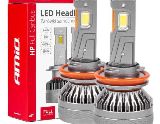 LED-Autolampen Serie HP FULL CANBUS H8 H9 H11 H16 6500K AMiO 03677