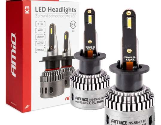 Auton led polttimot sarja k3 h1 12v 6000k canbus amio 03680