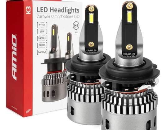 Bombillas led para coche k3 h7 serie 6 12v 6000k canbus amio 03685
