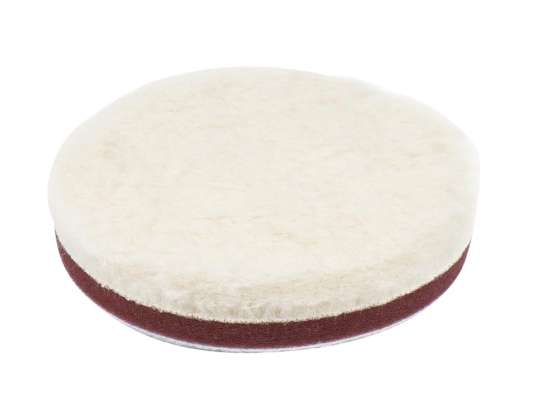 Wollpolierpad Medium mit Klettverschluss 125 mm amio 03705
