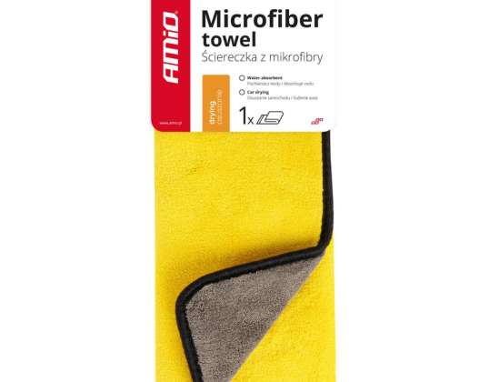 Microvezel handdoek voor het drogen van auto 60x40 cm amio 03756