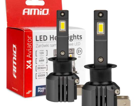 Auton led-polttimot x4-sarja aviator h1 6500k canbus amio 03761