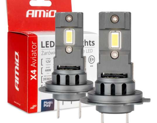 Auto LED-lamput sarja x4 aviator h7/h18 6500k canbus amio 03764