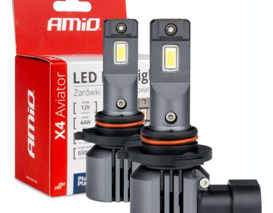 Auton led-polttimot x4-sarja aviator hb3 9005 hir1 9011 h10 6500k canbus amio 03766