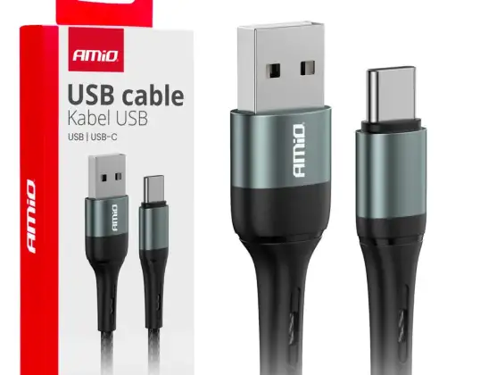 USB A Ladekabel USB C 3A 100cm fulllink amio 03911