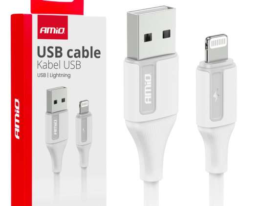 USB A villám töltőkábel iPhone 3A 100 cm-es fulllink amio 03919 készülékhez