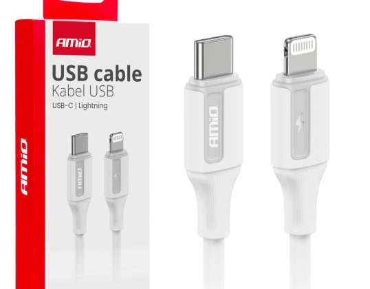 USB C Charging Cable for iPhone Lightning 20w 100cm amio 03922