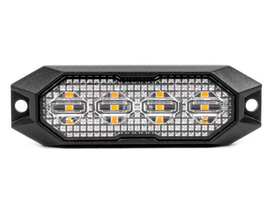 Litteä varoitussalama 4x3w led r65 r10 12v 24v amio 03929