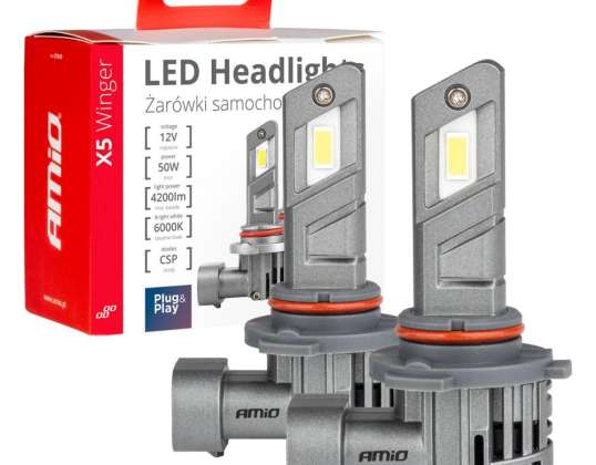 Auton led-polttimot x5-sarja winger hb3 6000k canbus amio 03948