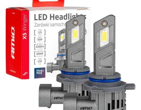 Auton led-polttimot x5-sarja winger hir2 6000k canbus amio 03950