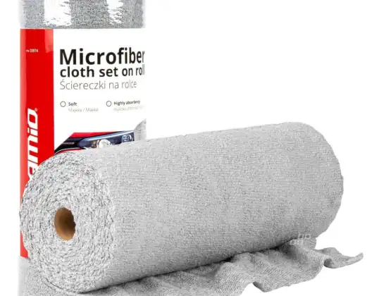 Ściereczki z mikrofibry ręczniki na rolce 30x30 cm 50 szt. 120g amio 03974