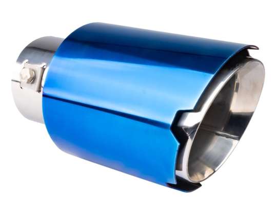 Auspuff Schalldämpfer Spitze Edelstahl blau amio 04066
