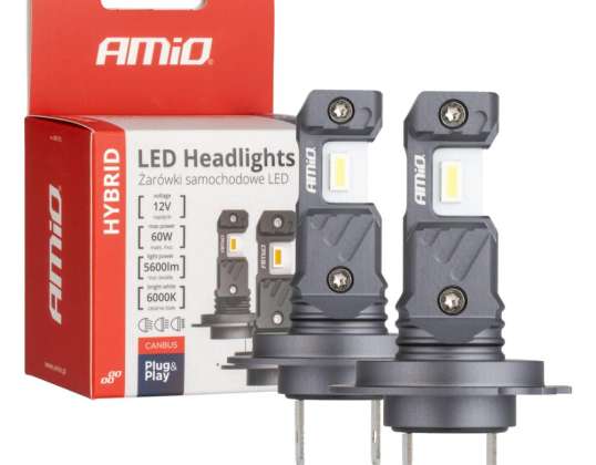 Auton LED-lamput hybridisarja h7 h18 6000k canbus 60w amio 04115