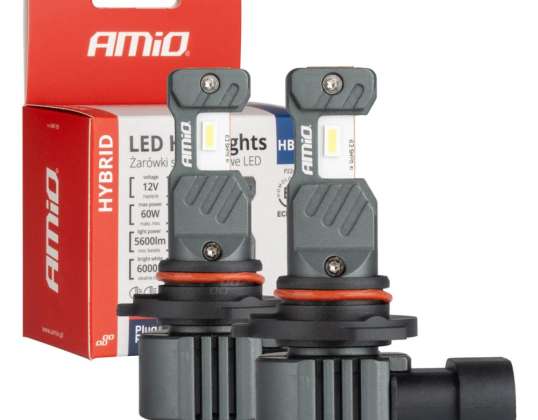 Ampoules LED de voiture série hybrid hb4 9006 6000k canbus 60w amio 04118