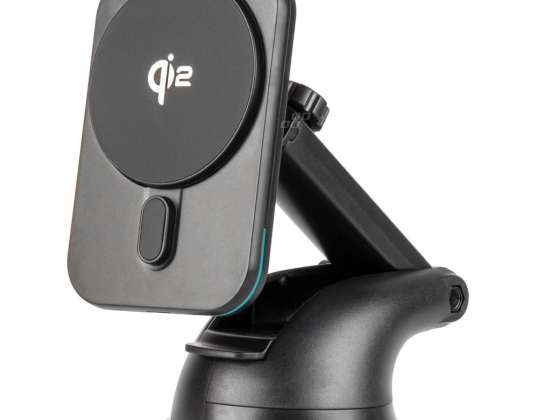 Car holder for phone, windshield and cockpit with fast inductive charger qi2 15w amio 04181