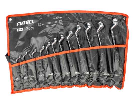 Bent Ring Wrench Set 6 32 mm 12 pcs. amio 04197