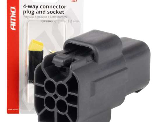Electrical Connector Waterproof Set 4 Pin 2.2mm amio 04348