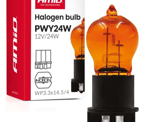 Halogenlampe pwy24w wp3.3x14.5 4 amber 12v 24w amio 04410