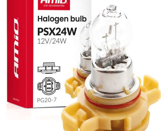 PSX24W PG20 7 12V 24W Amio 04411 Lâmpada halogénea