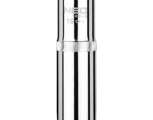 Lange Sechskant-Nuss 1/2&quot;. 16 mm. Superlock