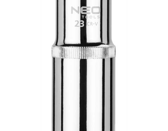 Lang sekskantet hylse 1/2&quot;. 23 mm. Superlock